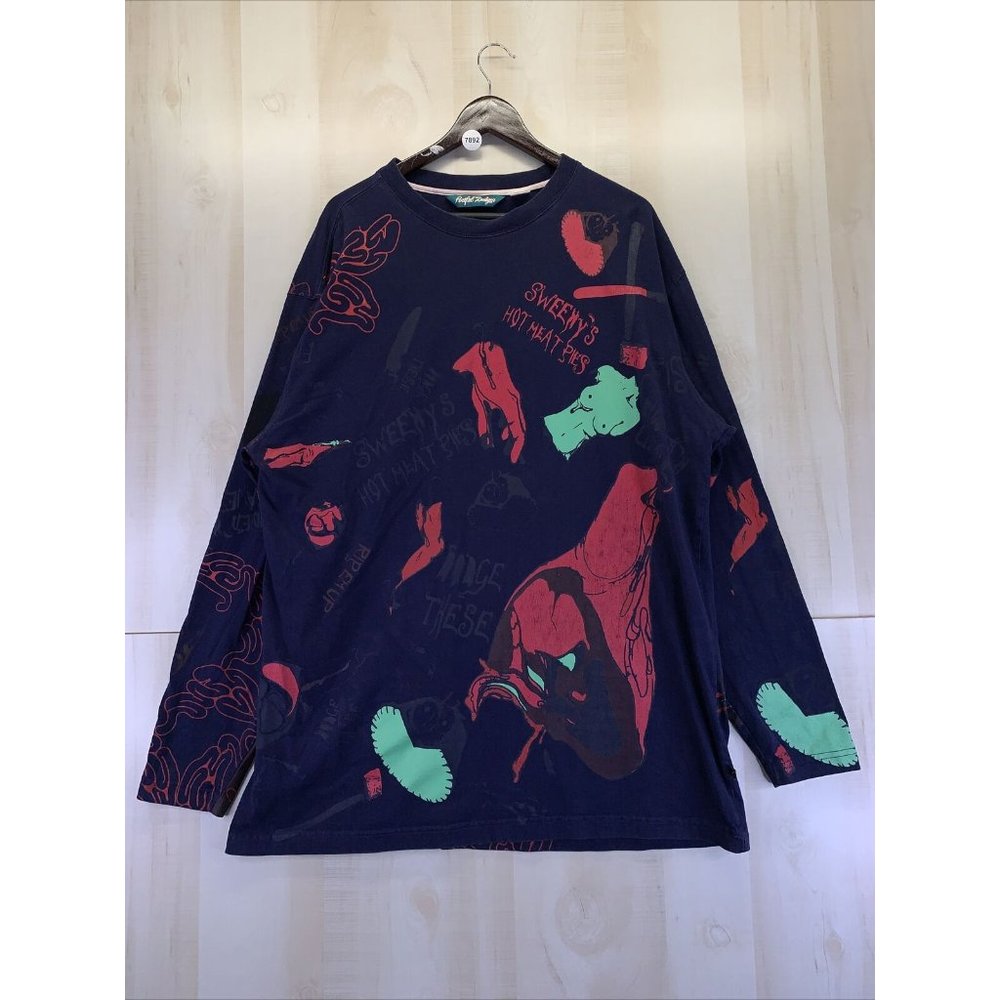 Vintage Artful Dodger Sweeney Todd Meat Pies Full Wrap Long Sleeve Graphic Shirt